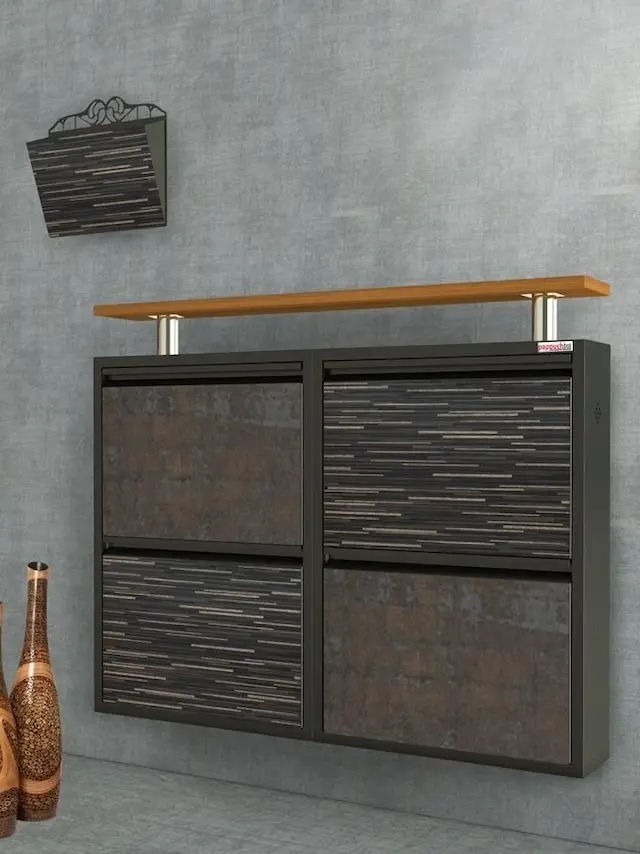 

4 Horizontal Team Metal Shoe Rack