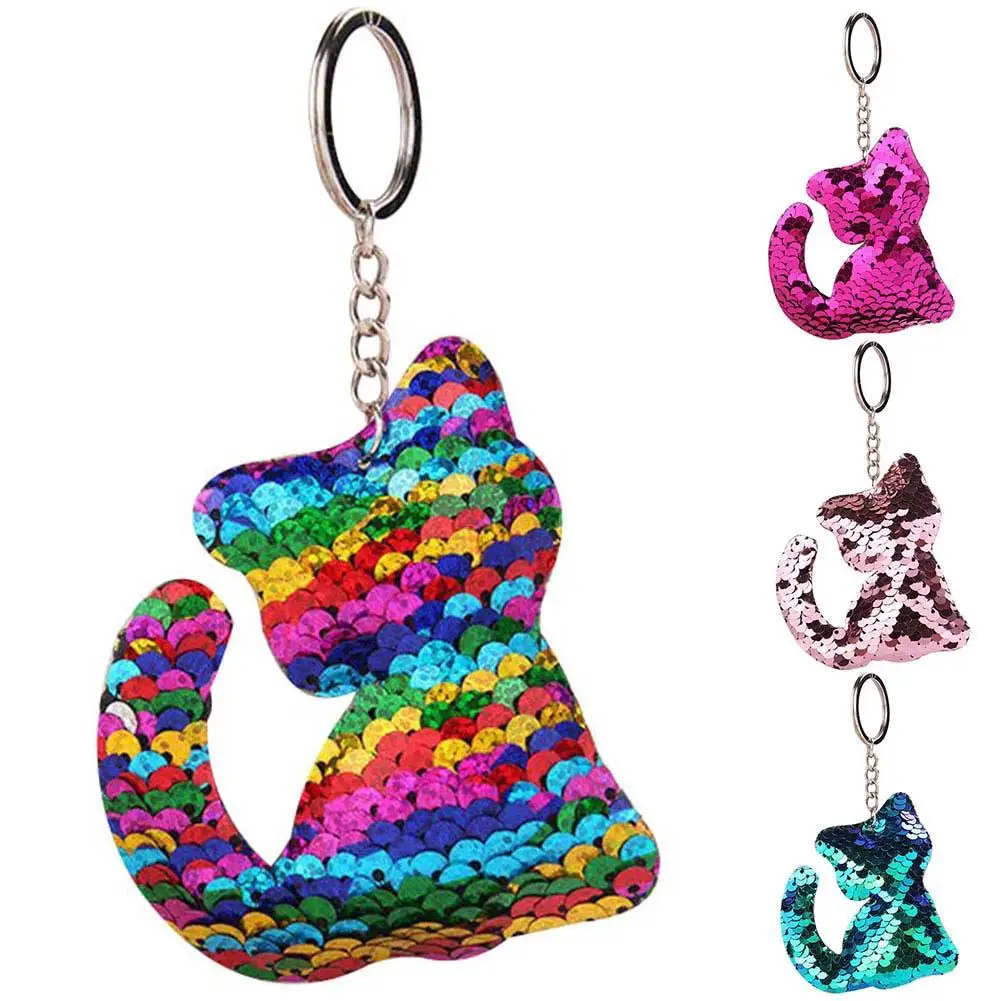 Брелок для ключей с блестками в виде симпатичного кота|Брелоки| |