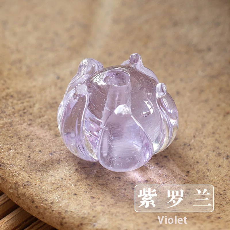 Violet 10 шт. 12 мм* 10 мм чешские стеклянные цветочные бусины для серьги для изготовления ювелирных изделий шпилька ручной работы аксессуары для DIY - Цвет: Violet