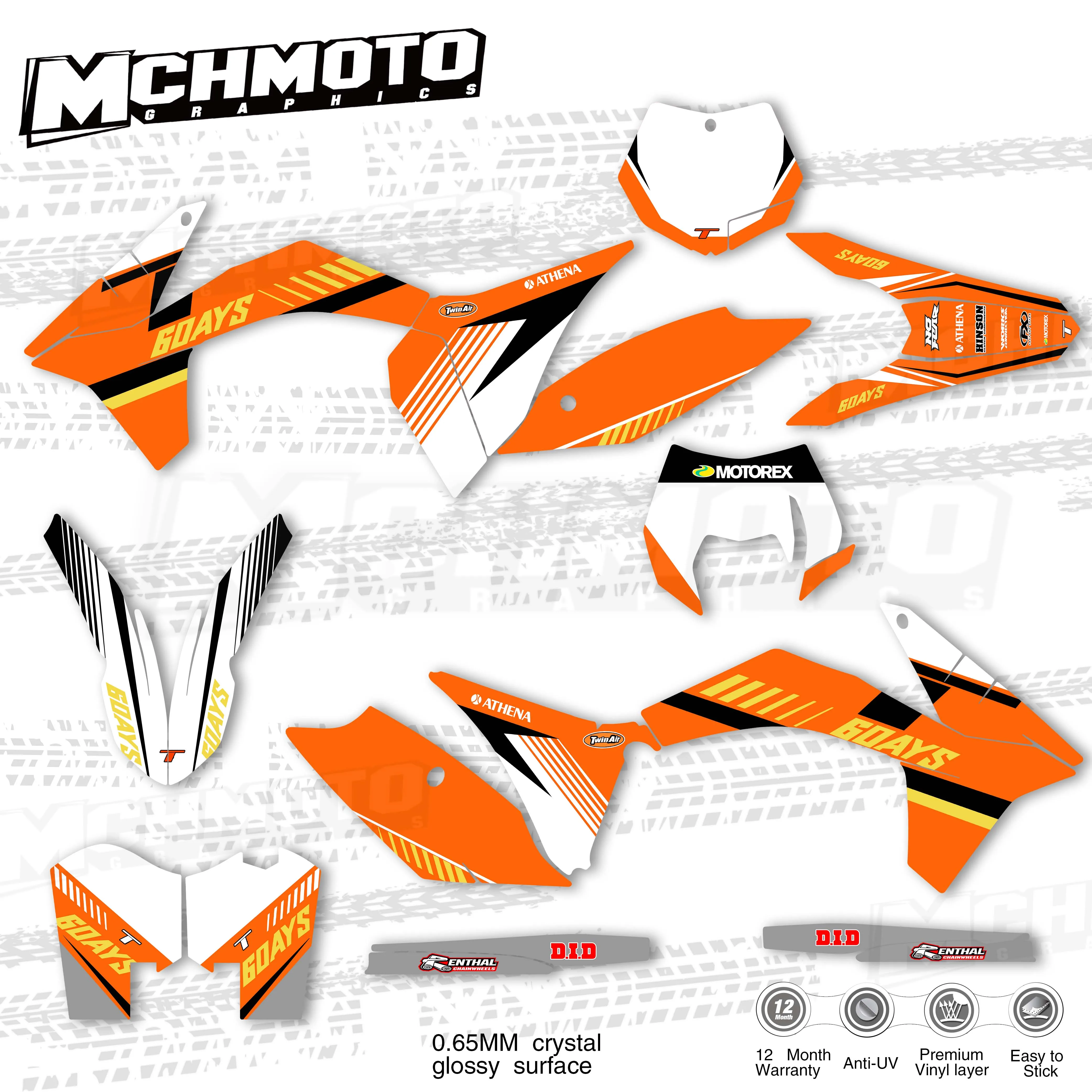 MCHMFG для KTM SX SXF 2011 2012 EXC 2013 XC индивидуальная наклейка Стикеры набор графических