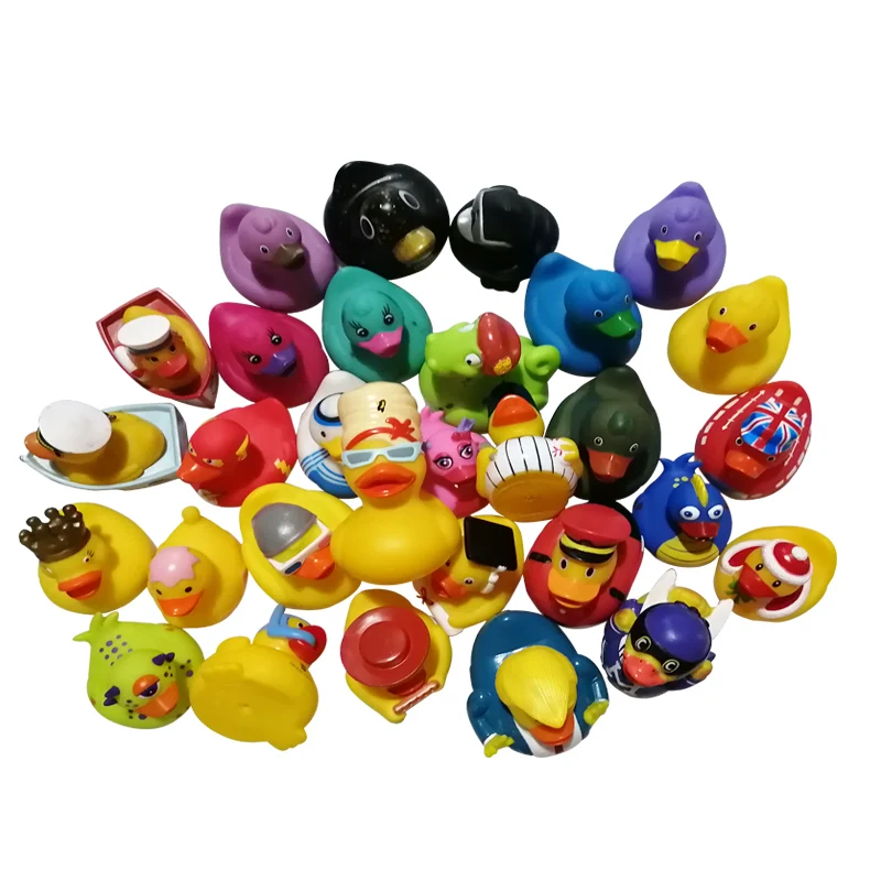 ESALINK 20 шт мини случайный резиновая плавающая утка детские игрушки ванны младенца