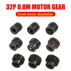 Мотор SURPASS-HOBBY 32P M0.8 5 мм 13T 14T 15T 16T 17T 18T 19T 20T 21T, черная стальная металлическая шестерня, для мотора автомобиля 110 ру