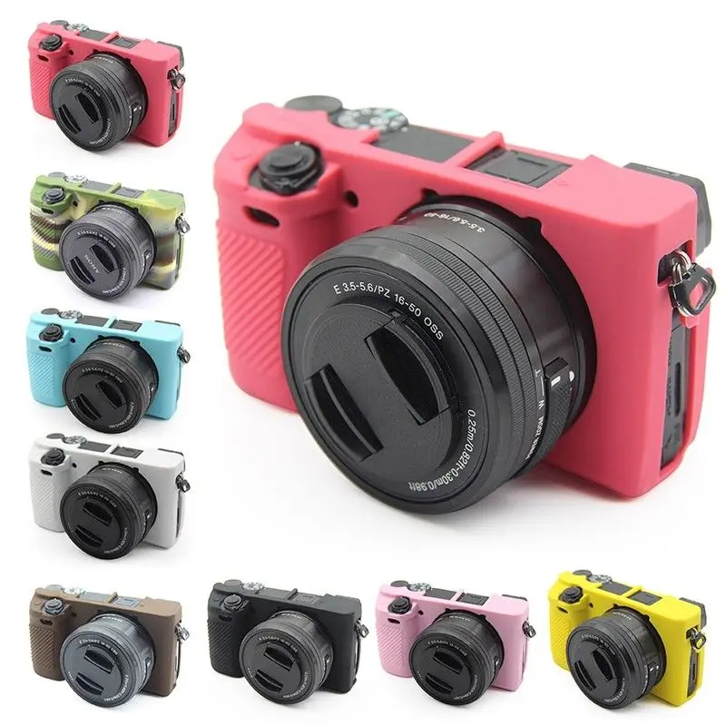 Мягкий силиконовый чехол-бампер, защитный чехол для камеры sony Alpha A6300 A6400A6100, защитный чехол для камеры