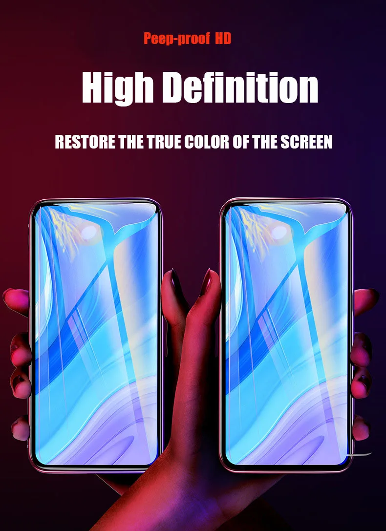 

3 шт. конфиденциальность пленка из закаленного стекла для Huawei P10 20 30 Анти-Шпион Защитная крышка на P40 Pro на весь экран с закругленными краями