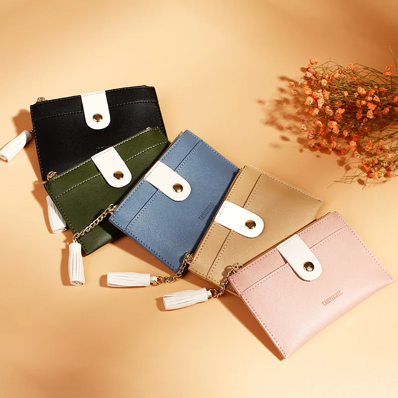 2019 Tassel Women Wallet Small Cute Short Leather Wallets Zipper Purses Portefeuille Female Purse Clutch PU | Багаж и сумки