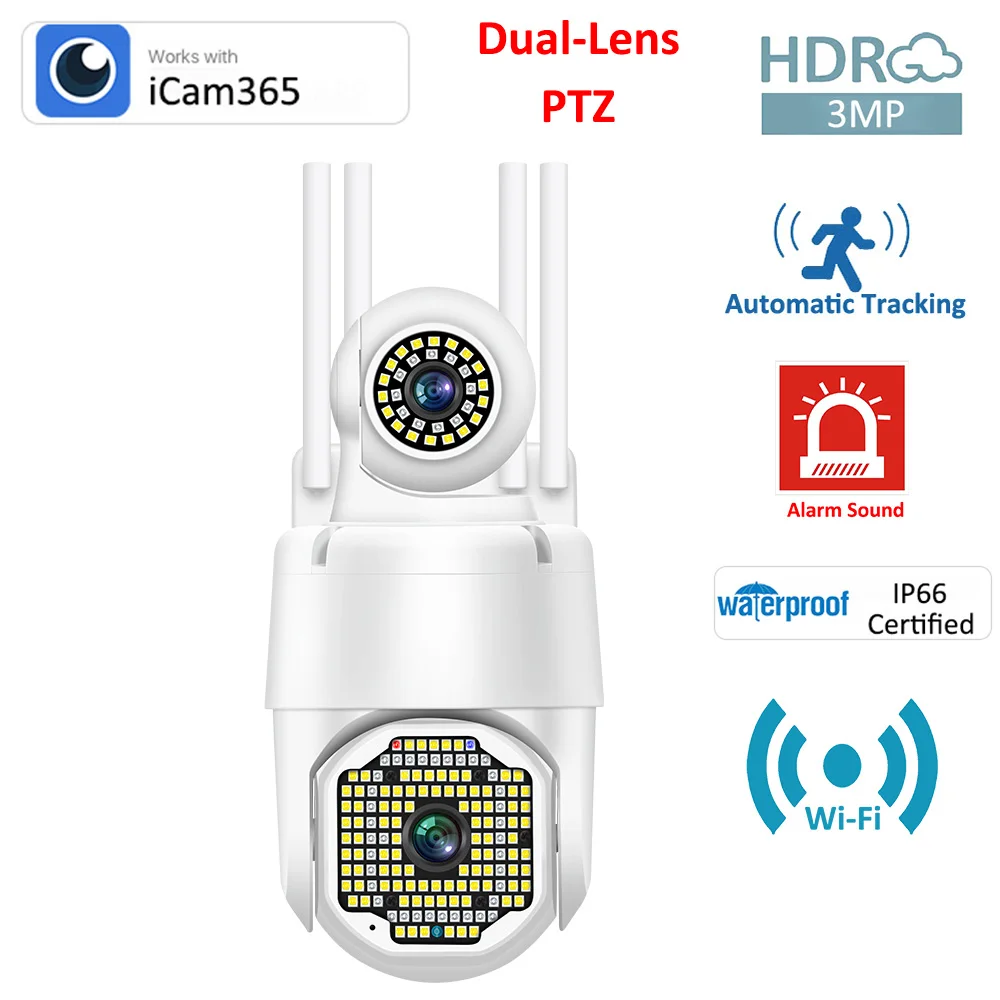 Беспроводная уличная скоростная Купольная Wi-Fi камера видеонаблюдения 3 Мп |