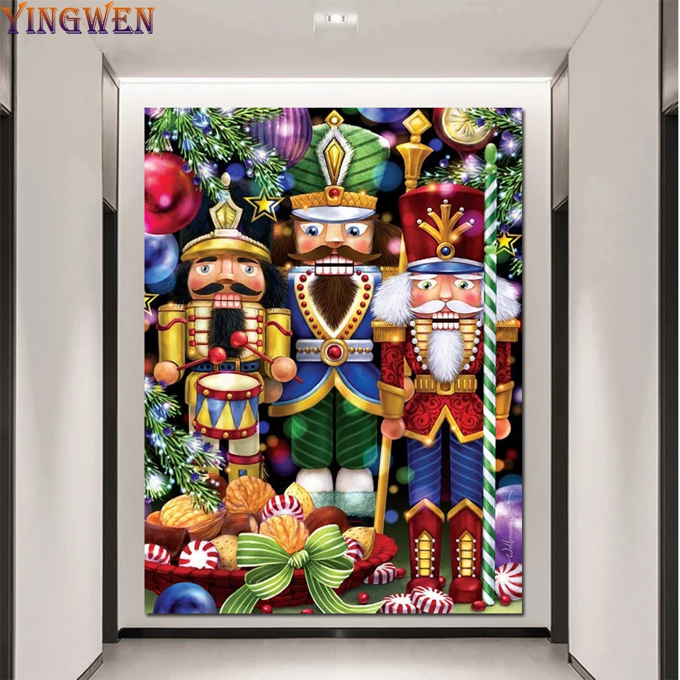 

Christmas Toys 5D DIY Diamond Painting Toy Soldier Diamond Embroidery Cross Stitch Set Mosaic Home Decoration Gifts For Children