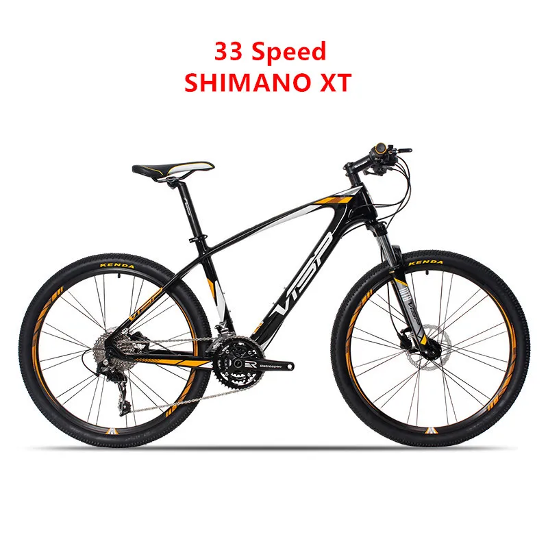 33 black yellow Бренд горный велосипед рама из углеродного волокна 26/27. 5 дюймов колеса MTB 27/30/33 скорости SHIMAN0 SHIMAN0 гидравлический велосипед с дисковым тормозом - Цвет: 33 black yellow