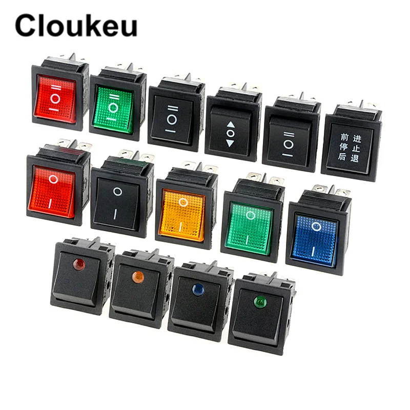 KCD4 светодиодный 4Pin/6Pin 2 файла/3 файла клавишный переключатель питания 16A/250V 20A/125V |
