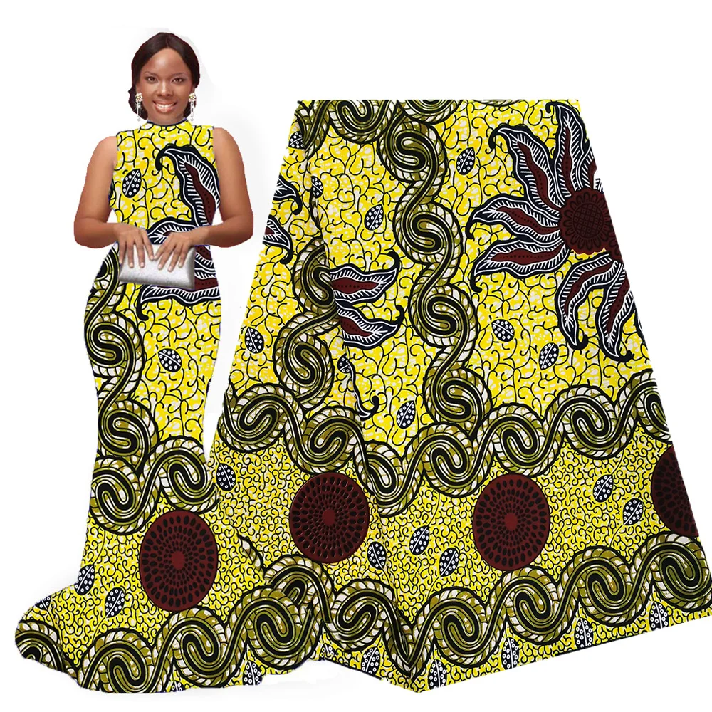 African Wax Fabric Nigerian Blue Print Ankara High Quality veritable 2020 pagne africain wax 010 | Дом и сад