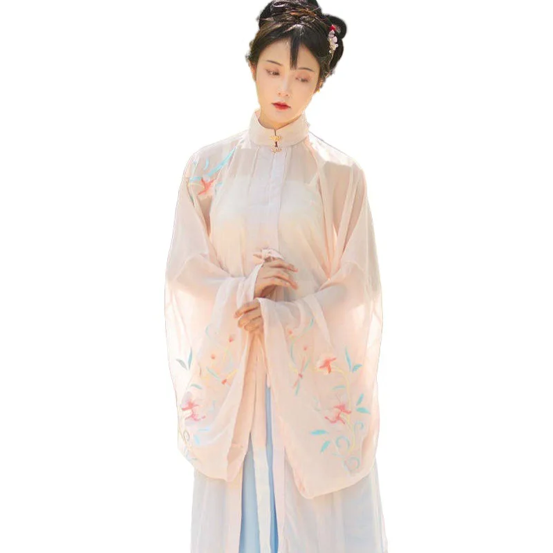 

Autumn and winter Hanfu female adult costume super fairy embroidery stand-up collar large-sleeved shirt waist skirt chinesehanfu