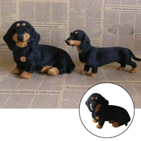 realistic dachshund simulation toy dog puppy lifelike companion soft dog gift toy animals pet stuffed plush for kids t1y6