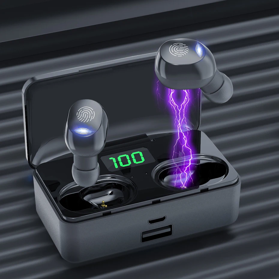 

Bluetooth 5.1 Earphones 4200mAh Charging Box Wireless Headphone 9D Stereo Sports Waterproof Earbuds Headsets With Microphone