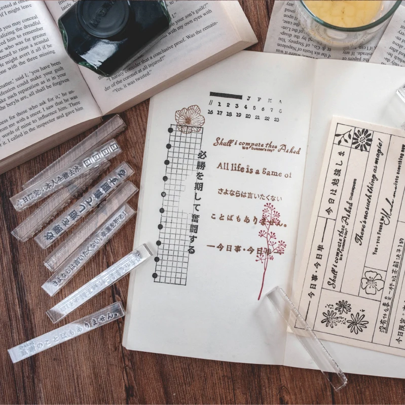 Supportive English Poetry decoration stamp Acrylic transparent Rubber seal for scrapbooking stationery DIY craft standard stamps |