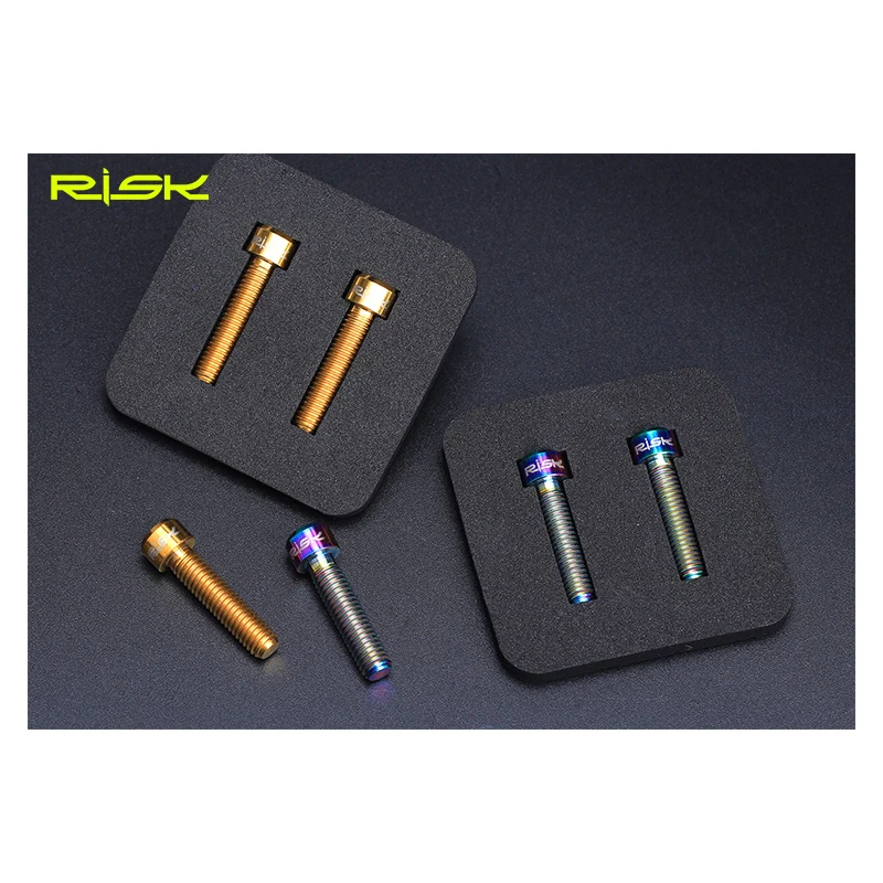 2 шт. Risk titanium M6 * 25 мм велосипедные болты Расширенный MTB диск для дорожного