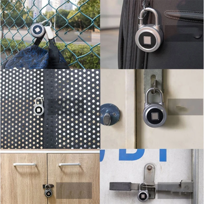 

Smart Keyless Fingerprint Padlock Waterproof APP Control Lock Fingerprint Unlock Anti-Theft Security Padlock Cabinet Door Luggag