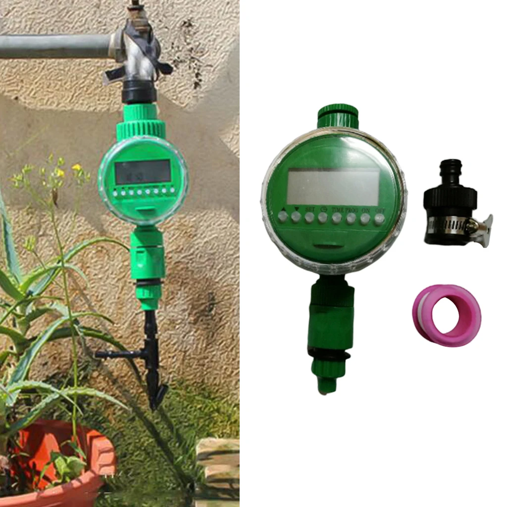 

Auto Digital Electronic Hose Water Timer, LCD Display Irrigation Controller for Garden Lawn