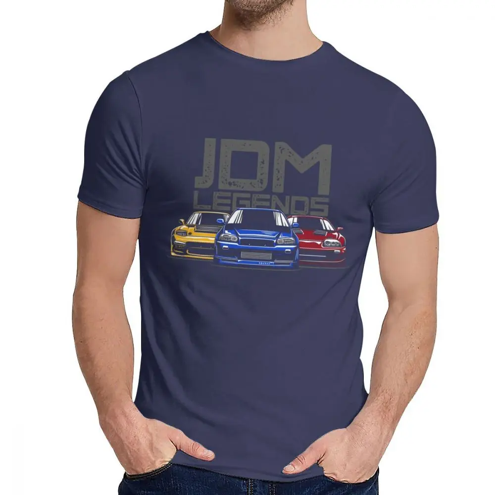 Модная дизайнерская футболка JDM Legend Классическая Японская спортивная футболка в стиле хип-хоп - Цвет: Тёмно-синий