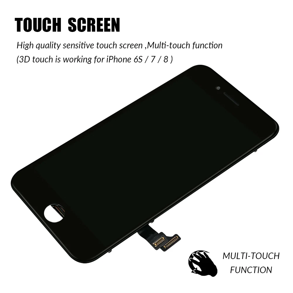 ЖК дисплей в сборе с тачскрином для смартфонов iPhone 4S 8 Plus белый/черный|Экраны