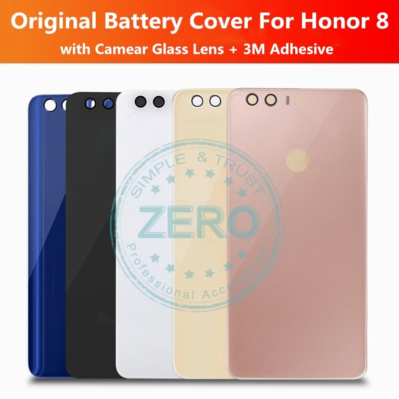 Задняя крышка батарейного отсека для Honor 8 + стеклянный объектив камеры клей Huawei