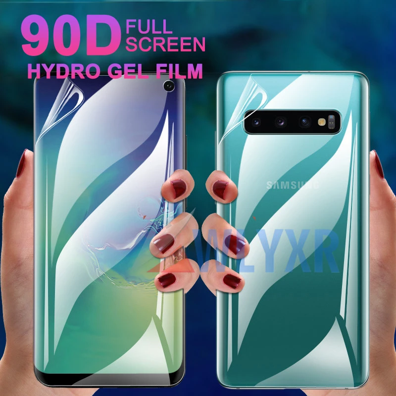 90D Передняя и задняя Гидрогелевая мягкая пленка для Samsung Galaxy S10 S9 Plus A30 A40 A70 A80 A50 M20