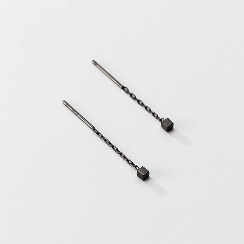 

Серьги-подвески женские, круглые, квадратные, из серебра 925 пробы