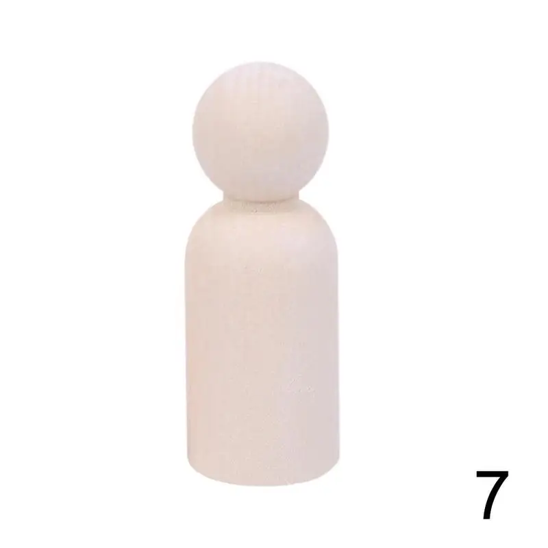 Wood Crafts Unfinished Wood Diy Art Craft Painting Family 35-65mm Men Women Peg Dolls Kids Gift Parent-child Interaction Toys - Color: 65MM male baby