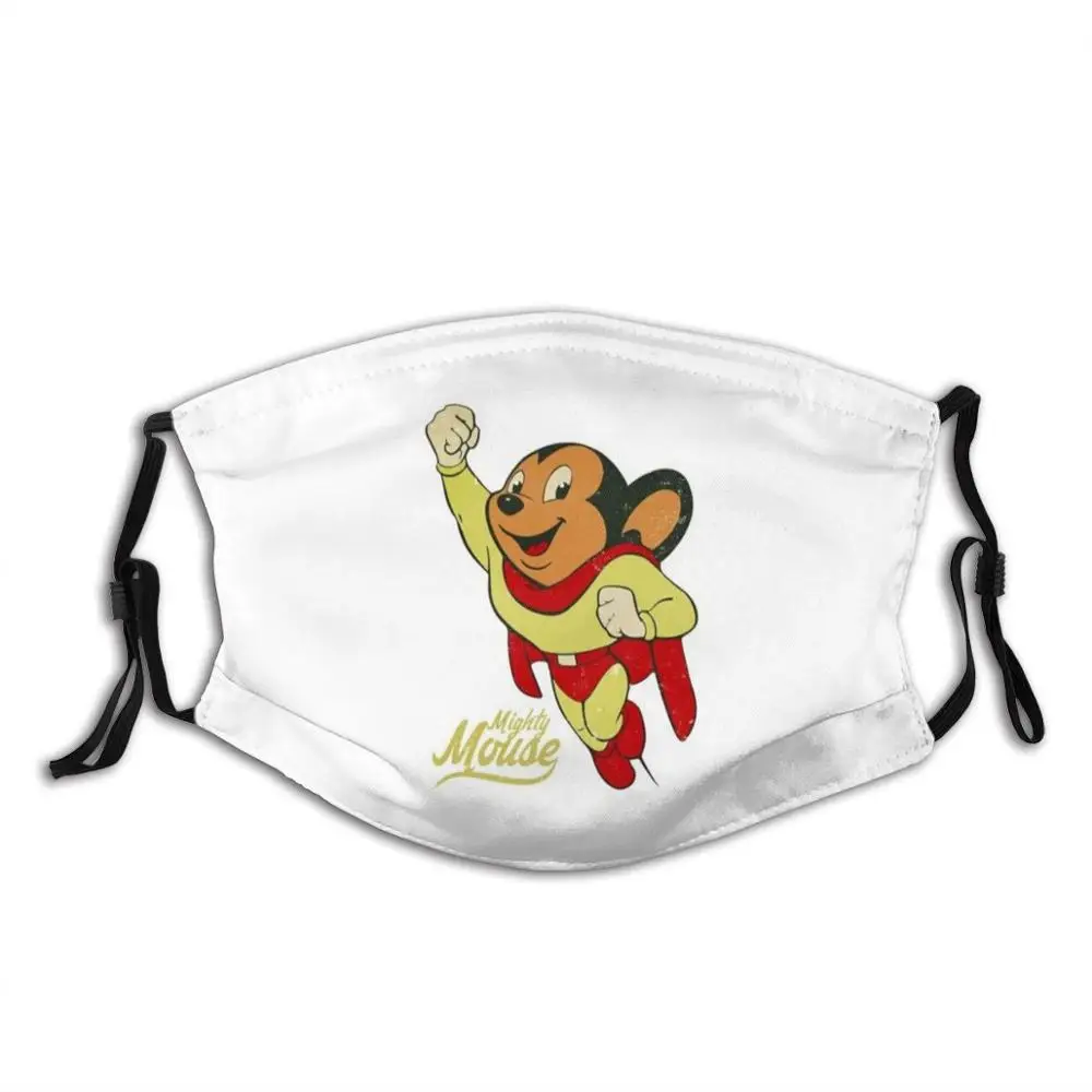 

Mighty Mouse - Tv Shows Diy Adult Kids Face Mask Mighty Mouse Tv Series Superhero Cartoons Retro Vintage Fanboy Grunge Indie