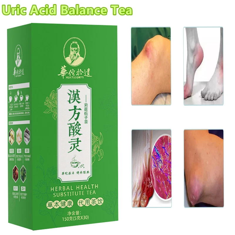 

30 Pcs/Pack Blood Uric Acid Balance Tea for Joint Pain Edema Inflammation Gout Treatment Reduce Fat Pure Natural Herbs Tea