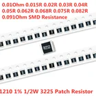 50 шт. 1210 1% 12 Вт 3225 патч-резистор 0,02 Ом 0,03 R 0,04 0,062 0,068 0,075 0,082 Ом SMD-сопротивление