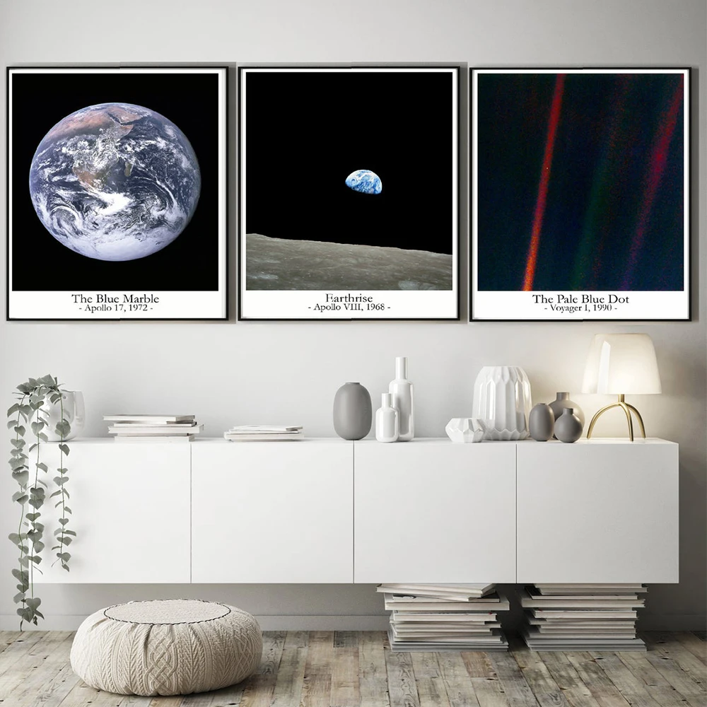 

Paintings for Living Room Earthrise Canvas Picture Frameless Modern Home Room Decor Wall Art Prints Planet Posters