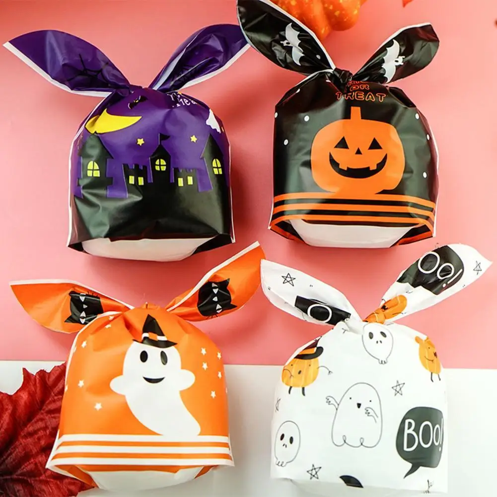 

48Pcs/Bag Halloween Pattern Candy Gifts Bag Creative Goodie Bag for Childeren Gift Wrap Storage Bag Halloween Party Decorations