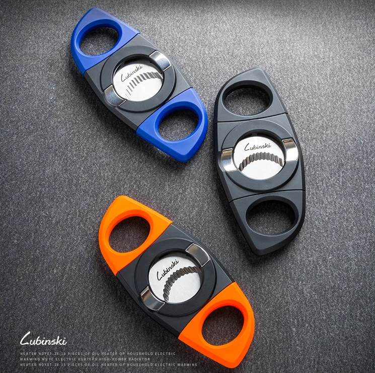 

LUBINSKI Metal Cigar Cutter Double Blades Tobacco Cigarette Guillotine Scissor For Cigar Tobacco Smoking Tool