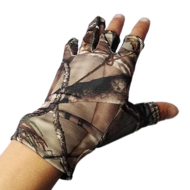 2017 Кома 3 Половина Finger Камуфляж перчатки рыбалка С антискользящим покрытием