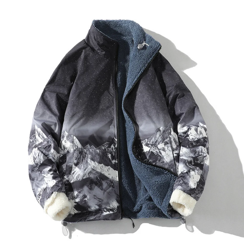 Covrlge Men's Zipper Jacket Winter Male Fleece Warm Coats Casual Streetwear Hip Hop Slim Fit Pilot Jackets Mens Clothing MWM126