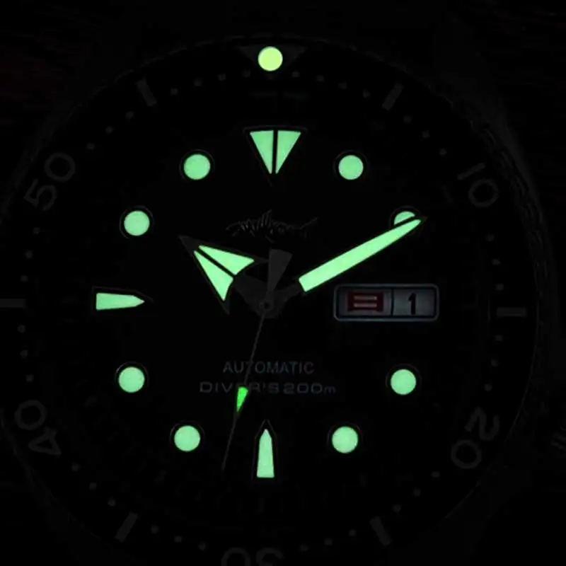 Мужские часы HEIMDALLR для дайвинга Sharkey SKX007 316 стальные с сапфировым стеклом 200 м