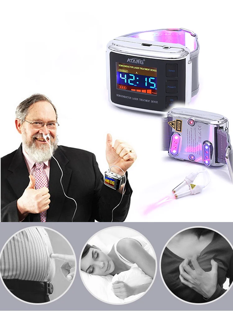 Высокое кровяное Давление НИЛТ лазерная терапия устройства синий/красный