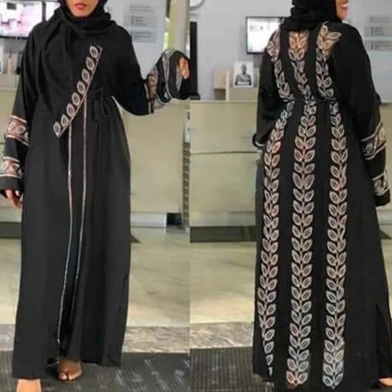

2021 Bangladesh Muslim Hijab Abayas Women Dubai Robe Plus Size Woman Turkish Dresses Diamond Gown Islam