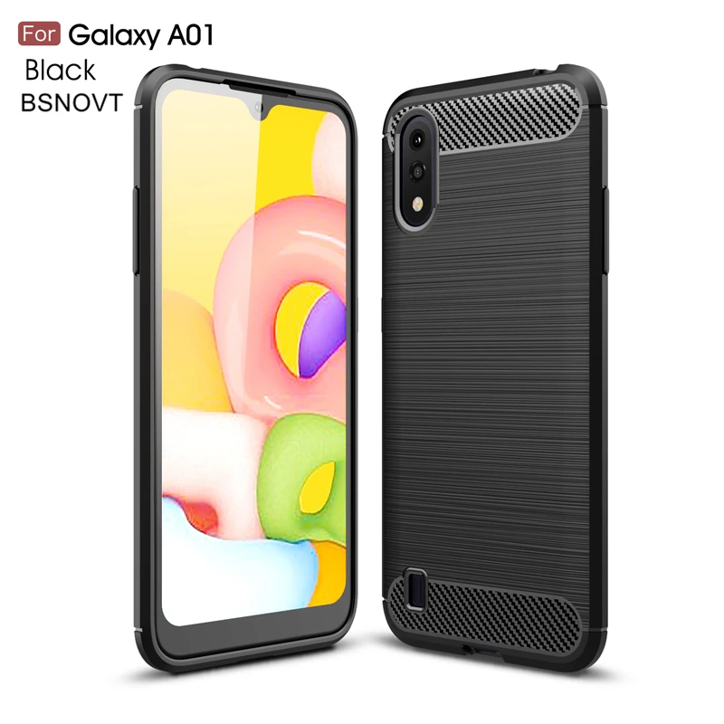 

Чехол для Samsung Galaxy A01, мягкий силиконовый чехол из углеродного волокна, противоударный чехол для Samsung Galaxy A01, чехол для Samsung A01