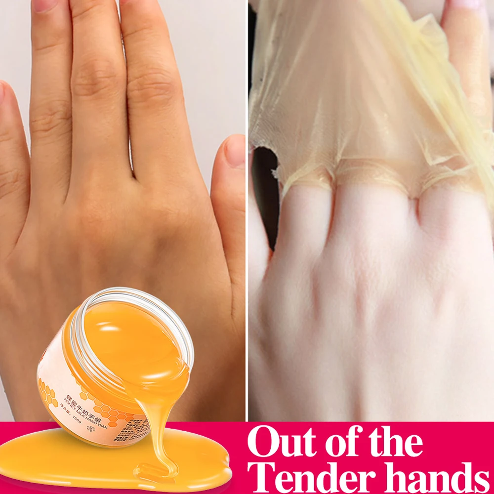Молоко Мёд парафиновая ванночка воск Маски для рук увлажняющее Отбеливающее