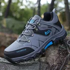 Мужские Нескользящие уличные туфли, повседневные водонепроницаемые походные туфли на шнуровке для альпинизма, большие размеры 39-47, новинка 2020