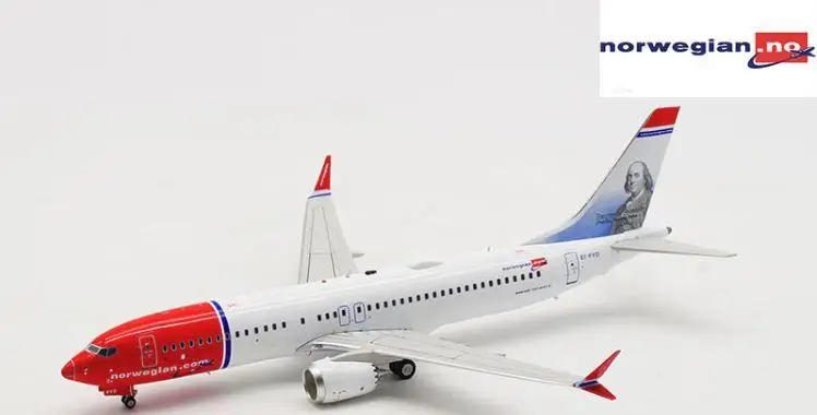 Нитрон авиации норвежский BOEING 737 MAX8 EI FYD 1/200 литья под давлением модель самолета| |