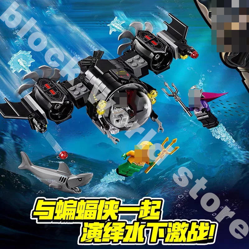 Batmaned batsublis and the Underwatered Clashs super herolys 201PCS Submarine building block совместимая 76116 игрушка |