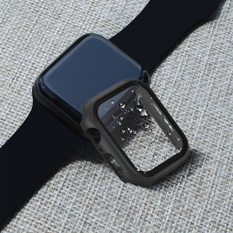 Защитный чехол для iWatch 4 5 40 44 мм защитный с полным покрытием из закаленного стекла