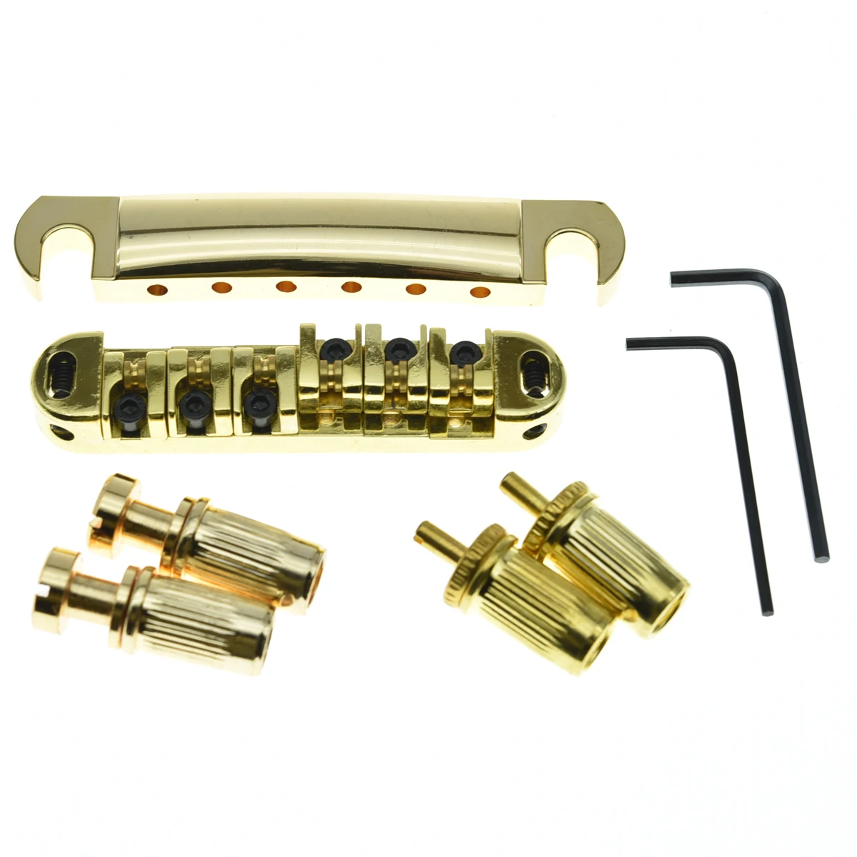 

KAISH LP Tune-o-matic Roller Saddle Bridge Tailpiece Stopbar Set for LP Gold