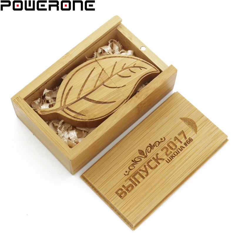 Usb флеш накопитель POWERONE в деревянной коробке 64/32/16/8/4 ГБ|USB флэш-накопители| |