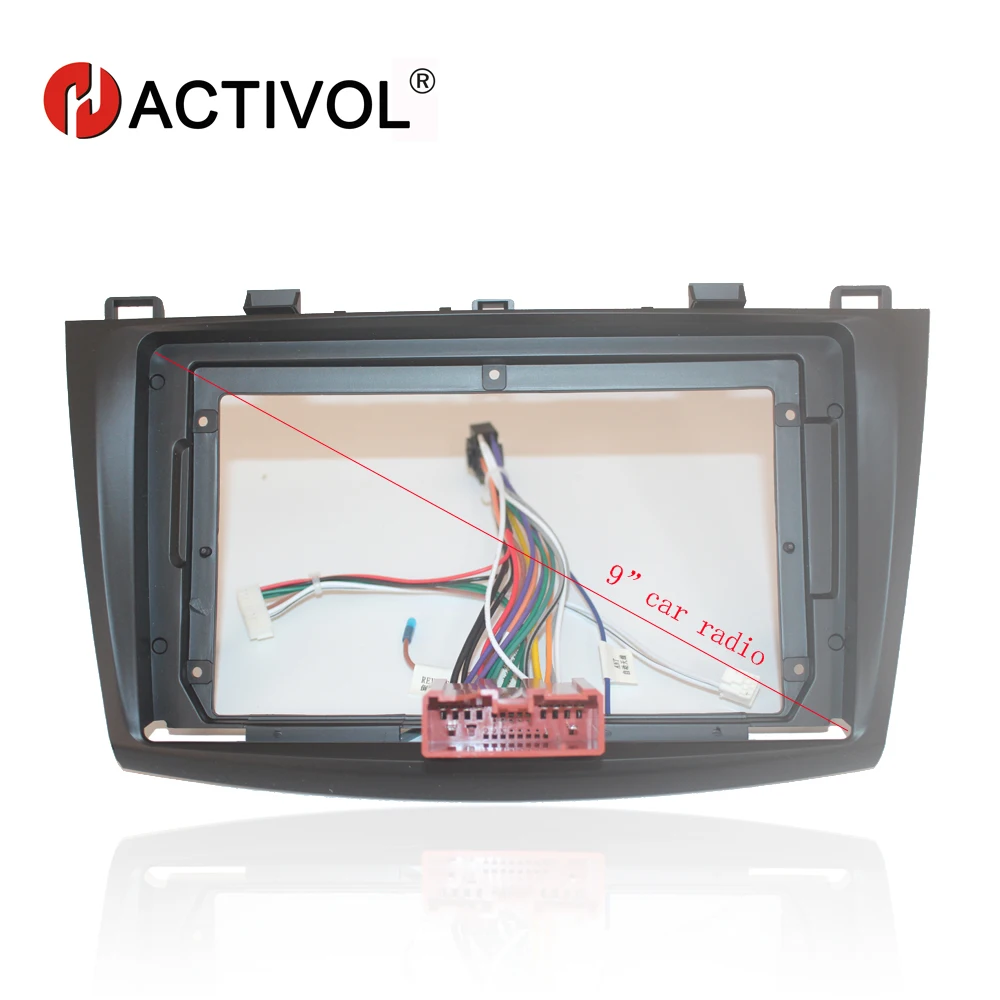 

HACTIVOL 2 Din Car Radio face plate Frame for Mazda3 2011-2015 Car DVD GPS Navigation Player panel dash mount kit Car Accessory
