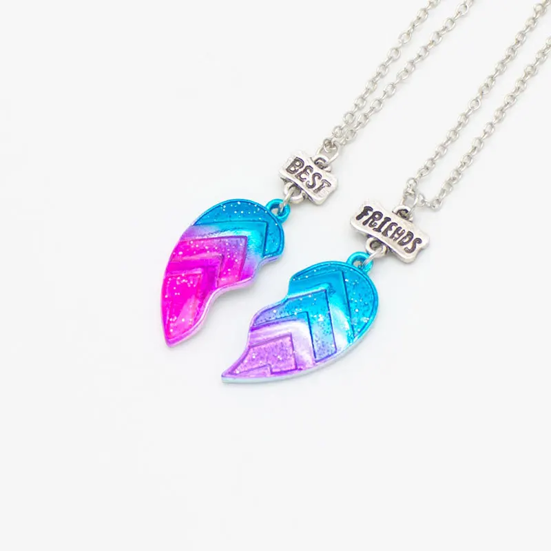 Модное Трендовое ожерелье в форме сердца с кулоном для девушки Ожерелье Дружбы [2