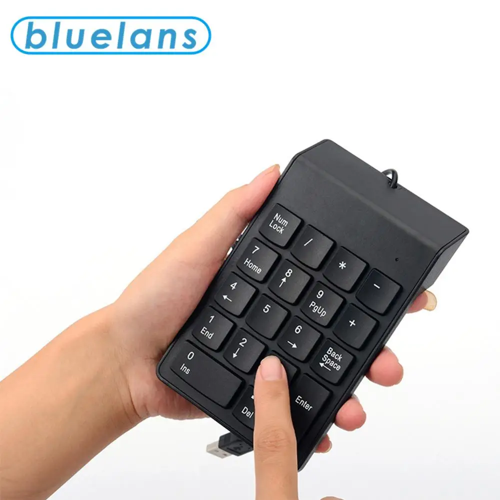 

18Keys Calculator Anti-Slip Mini USB Keyboard Portable High Sensitive Wired Numeric Keyboard Mini Keypad for PC Laptop Computer