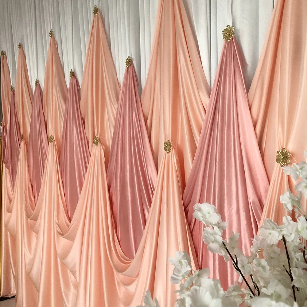 Новый дизайн 10 футов д * в 2020 персиковая Румяна Розовая Занавеска драпировка фон с
